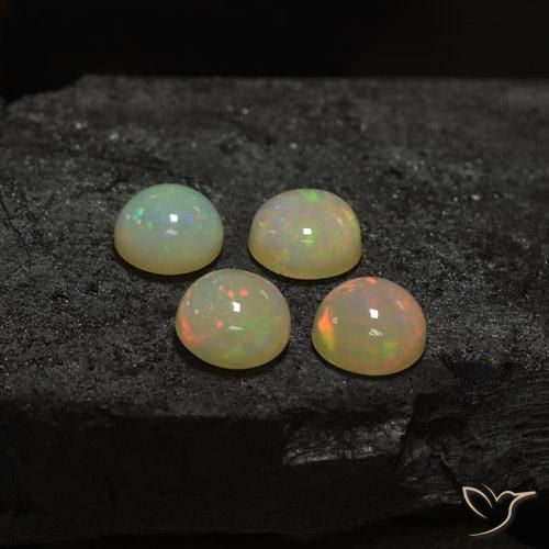 5.72 ct natürliche Mehrfarbig Opal-Edelsteine, Runden, Lichtdurchlässig