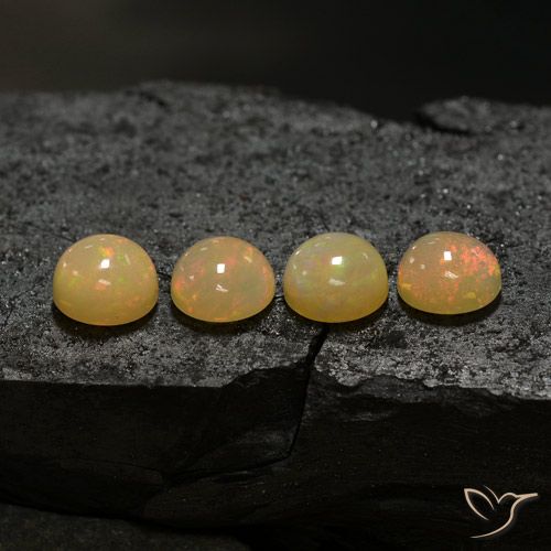 6.07ctw Natürlicher Mehrfarbig Opal, Runden, Lichtdurchlässig, Photo A