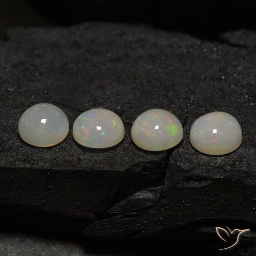 5.49ctw Natürlicher Mehrfarbig Opal, Runden, Lichtdurchlässig