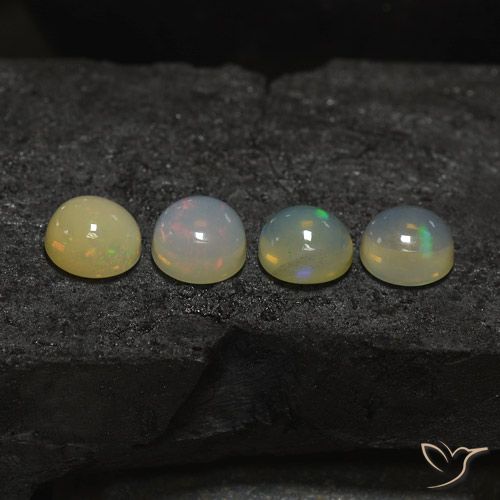 5.75ctw Natürlicher Mehrfarbig Opal, Runden, Lichtdurchlässig