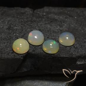 5.75 ct natürliche Mehrfarbig Opal-Edelsteine, Runden, Lichtdurchlässig