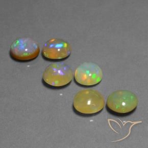 7.74 ct natürliche Mehrfarbig Opal-Edelsteine, Runden, Lichtdurchlässig