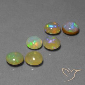 7.74 ct natürliche Mehrfarbig Opal-Edelsteine, Runden, Lichtdurchlässig