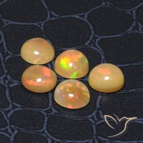 6.46 ct natürliche Mehrfarbig Opal-Edelsteine, Runden, Lichtdurchlässig
