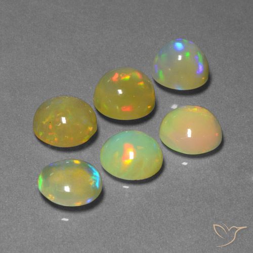 11.36ctw Natürlicher Mehrfarbig Opal, Runden, Transparent