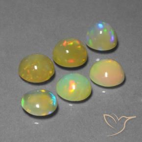 11.36 ct natürliche Mehrfarbig Opal-Edelsteine, Runden, Transparent