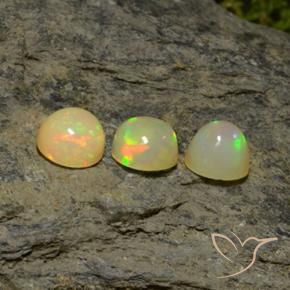 5.12 ct natürliche Mehrfarbig Opal-Edelsteine, Runden, Lichtdurchlässig