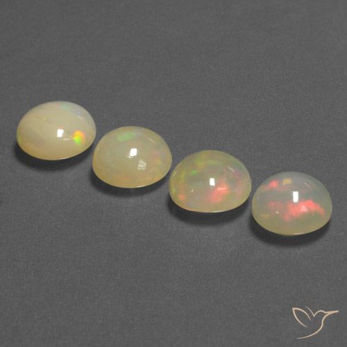 4.71ctw Natürlicher Mehrfarbig Opal, Runden, Lichtdurchlässig