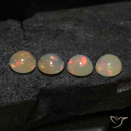 5.36ctw Natürlicher Mehrfarbig Opal, Runden, Transparent
