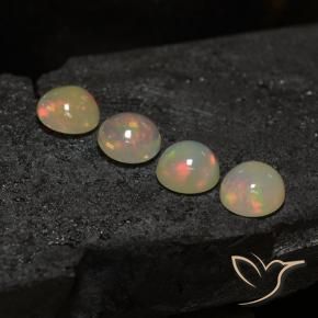 5.36 ct natürliche Mehrfarbig Opal-Edelsteine, Runden, Transparent