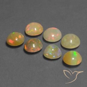 5.32 ct natürliche Mehrfarbig Opal-Edelsteine, Runden, Lichtdurchlässig