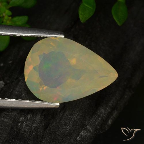 1.85ct Natürlicher Mehrfarbig Opal, Birnenform, Lichtdurchlässig