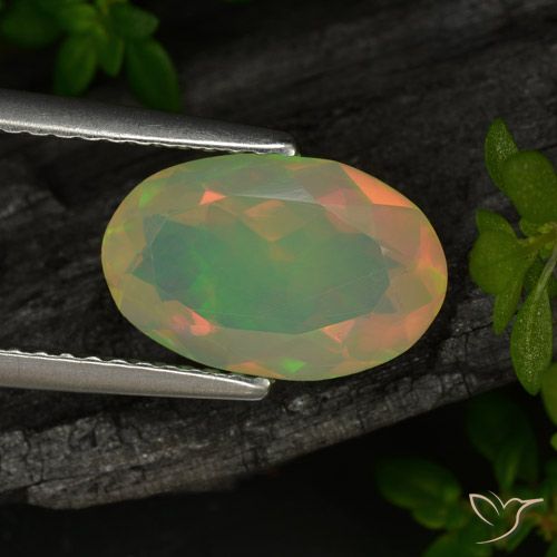 1.72ct Natürlicher Mehrfarbig Opal, Oval, Lichtdurchlässig