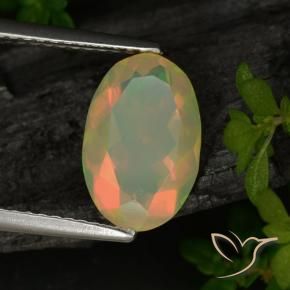 9,17 ctw natürlicher Mehrfarbig Opal, Oval, Lichtdurchlässig