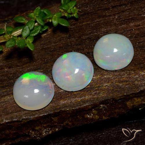 1.46 ct natürliche Mehrfarbig Opal-Edelsteine, Runden, Transparent