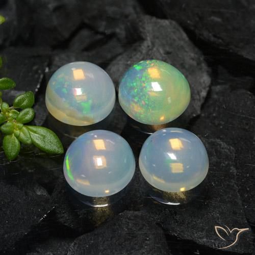 3.43 ct natürliche Mehrfarbig Opal-Edelsteine, Runden, Transparent