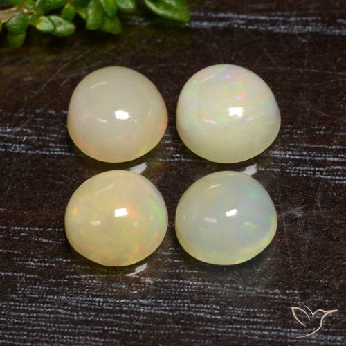 2.70ctw Natürlicher Mehrfarbig Opal, Runden, Lichtdurchlässig