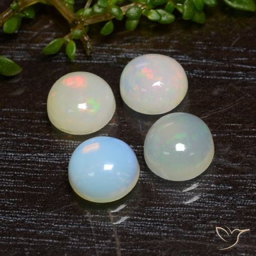2.26ctw Natürlicher Mehrfarbig Opal, Runden, Lichtdurchlässig, Photo A