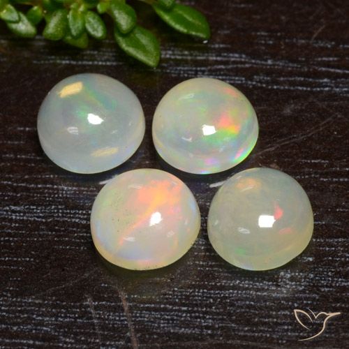 2.11ctw Natürlicher Mehrfarbig Opal, Runden, Transparent, Photo A