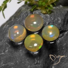 1.77 ct natürliche Mehrfarbig Opal-Edelsteine, Runden, Transparent