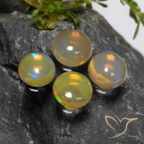 1.77 ct natürliche Mehrfarbig Opal-Edelsteine, Runden, Transparent