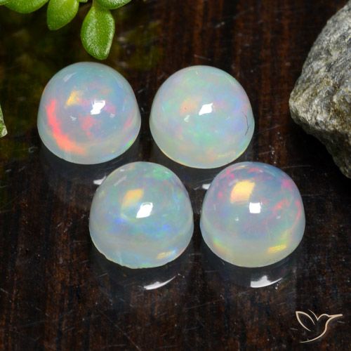 1.81ctw Natürlicher Mehrfarbig Opal, Runden, Transparent