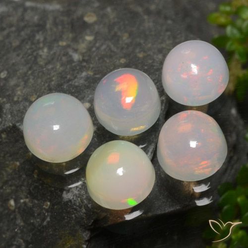 2.04ctw Natürlicher Mehrfarbig Opal, Runden, Lichtdurchlässig