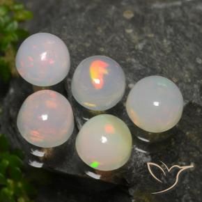 2.04 ct natürliche Mehrfarbig Opal-Edelsteine, Runden, Lichtdurchlässig