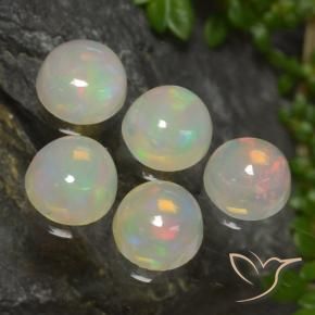 1.92 ct natürliche Mehrfarbig Opal-Edelsteine, Runden, Lichtdurchlässig