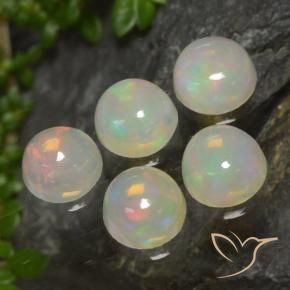 1.92 ct natürliche Mehrfarbig Opal-Edelsteine, Runden, Lichtdurchlässig