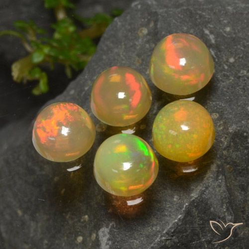 1.96ctw Natürlicher Mehrfarbig Opal, Runden, Transparent