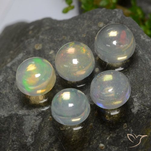 1.94ctw Natürlicher Mehrfarbig Opal, Runden, Transparent, Photo A
