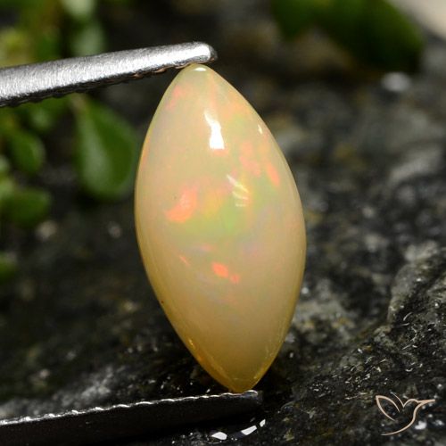 1.42ct Natürlicher Mehrfarbig Opal, Marquise, Lichtdurchlässig