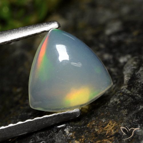 1.00ct Natürlicher Mehrfarbig Opal, Trillion, Transparent, Photo A
