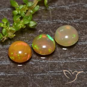 1.34 ct natürliche Mehrfarbig Opal-Edelsteine, Runden, Lichtdurchlässig
