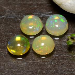 1,20 ct natürliche Mehrfarbig Opal-Edelsteine, Rund Schliff, Transparent