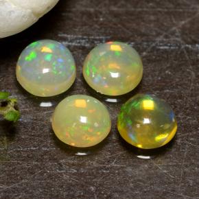 1,20 ct natürliche Mehrfarbig Opal-Edelsteine, Rund Schliff, Transparent