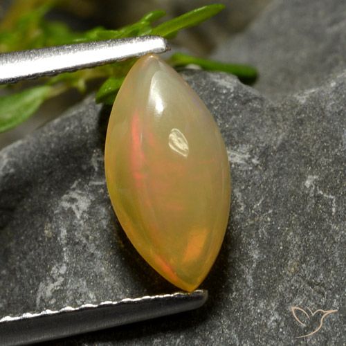 0.95ct Natürlicher Mehrfarbig Opal, Marquise, Transparent, Photo A