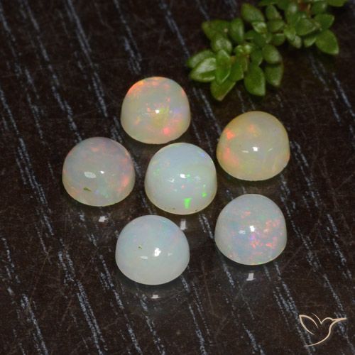 2.44ctw Natürlicher Mehrfarbig Opal, Runden, Transparent