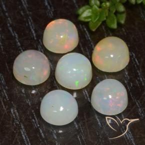 2.44 ct natürliche Mehrfarbig Opal-Edelsteine, Runden, Transparent