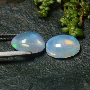 2.44 ct natürliche Weiß Opal-Edelsteine, Oval Schliff, Transparent