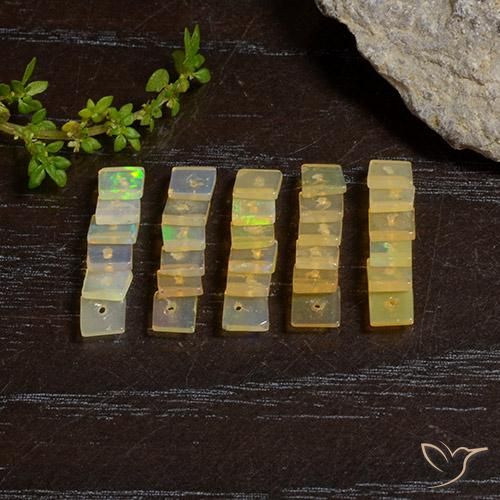 3.10 ct natürliche Mehrfarbig Opal-Edelsteine, Quadrat, Lichtdurchlässig