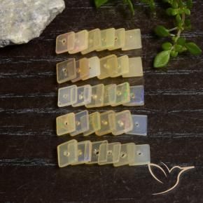 3.98 ct natürliche Mehrfarbig Opal-Edelsteine, Quadrat, Transparent