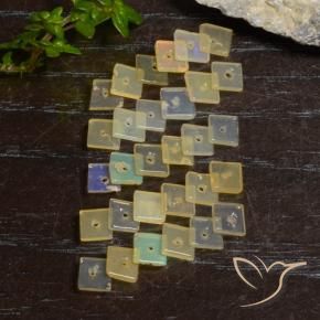 3.35 ct natürliche Mehrfarbig Opal-Edelsteine, Quadrat, Transparent