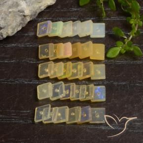 4.61 ct natürliche Mehrfarbig Opal-Edelsteine, Quadrat, Transparent