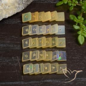 3.35 ct natürliche Mehrfarbig Opal-Edelsteine, Quadrat, Transparent