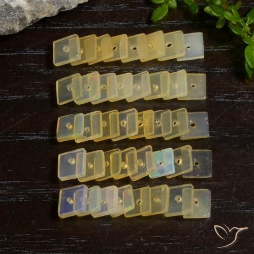 5.59 ct natürliche Mehrfarbig Opal-Edelsteine, Quadrat, Transparent