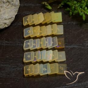5.75 ct natürliche Mehrfarbig Opal-Edelsteine, Quadrat, Transparent
