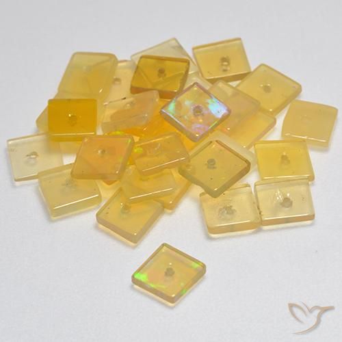 5.62 ct natürliche Mehrfarbig Opal-Edelsteine, Quadrat, Transparent