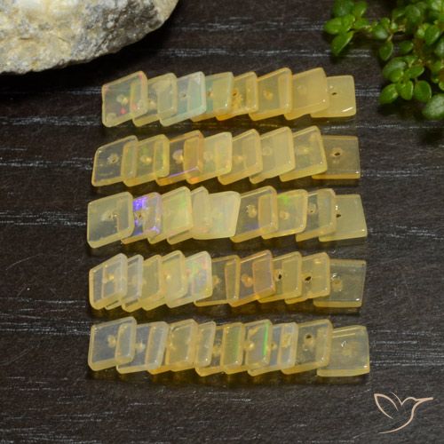 7.16ctw Natürlicher Mehrfarbig Opal, Quadrat, Transparent, Photo A